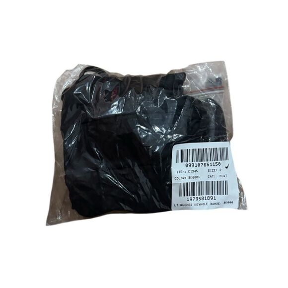 NWT J CREW Long Torso Gemma ruched bandeau cutout one-piece in black - Picture 9 of 9